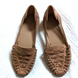 NISOLO Womens Huarache Leather Sandals Almond Size 10